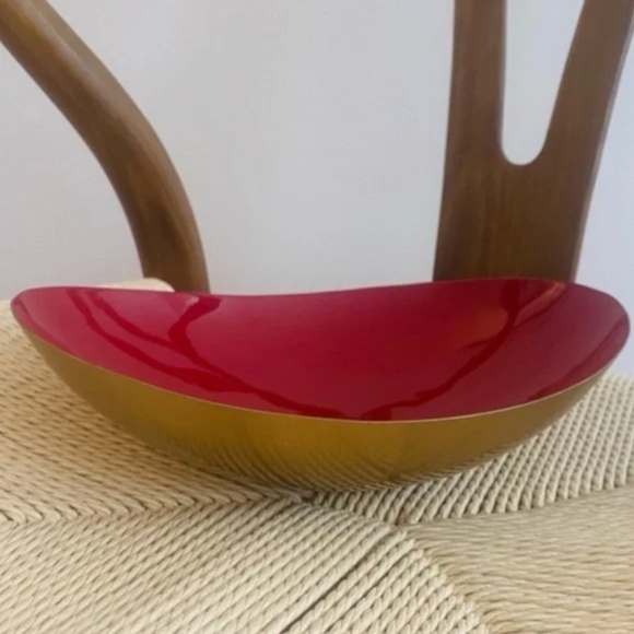 ❤️ Sézane Tracie Bowl rouge wine red gold - Picture 4 of 8